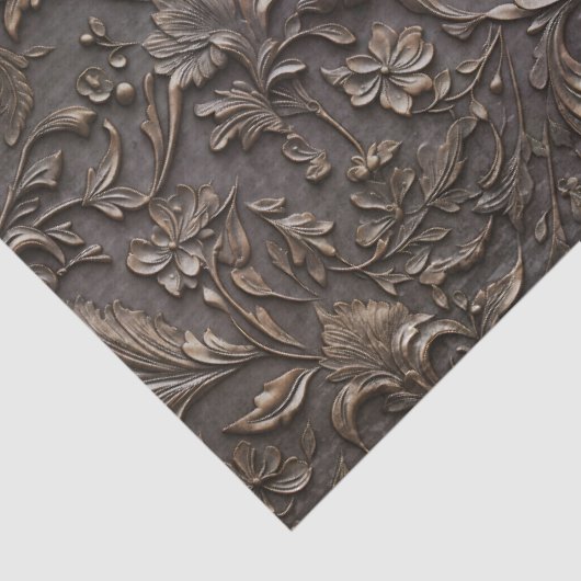 Embossed Mixed Leaf Muster Decoupage Seidenpapier (Detail)