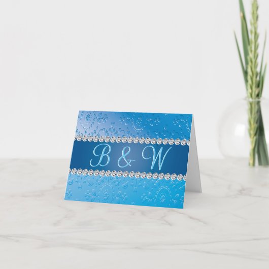 Embossed Monogram Blue Blume (Vorderseite)