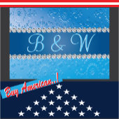 Embossed Monogram Blue Blume