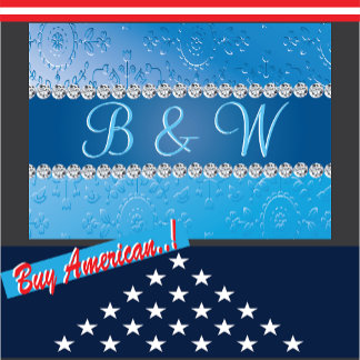 Embossed Monogram Blue Blume