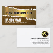 Embossed Name Handyman Visitenkarte (Vorne/Hinten)