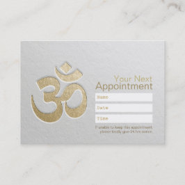 Embossed OM Symbol YOGA Instructor Ernennung Terminkarte
