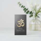 Embossed OM Symbol YOGA Instructor Ernennung Terminkarte (Stehend Vorderseite)