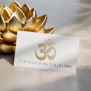 Embossed OM Symbol YOGA Instructor Loyalty Punch Treuekarte