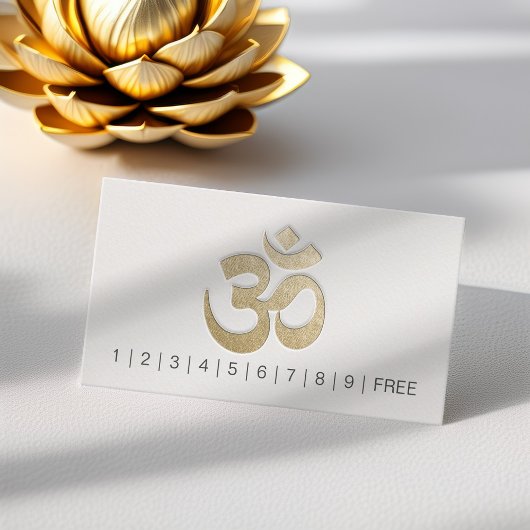 Embossed OM Symbol YOGA Instructor Loyalty Punch Treuekarte