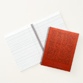 Embossed Orange Leather Notizblock (Innenseite)