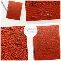 Embossed Orange Leather