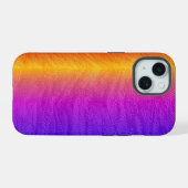 Embossed Rainbow iPhone 15 Hülle (Rückseite (Horizontal))