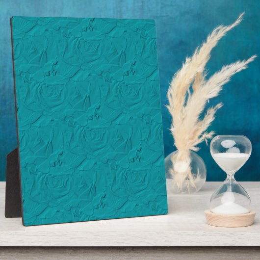 Embossed Rose AQUAMARIN Plaque Fotoplatte (Seite)