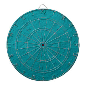 Embossed Rose Aquamarine DART BOARD Dartscheibe
