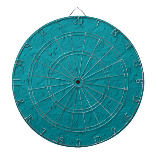 Embossed Rose Aquamarine DART BOARD Dartscheibe (vorne)