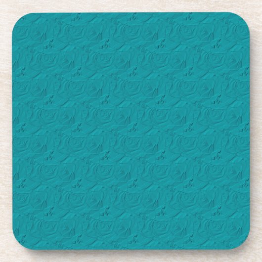 Embossed Rose Aquamarine UNTERSETZER (Vorderseite)