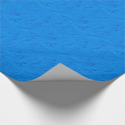 Embossed Rose Blue GIFT WRAP Geschenkpapier (Ecke)