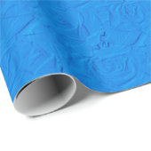 Embossed Rose Blue GIFT WRAP Geschenkpapier (Rolleneckpunkt)