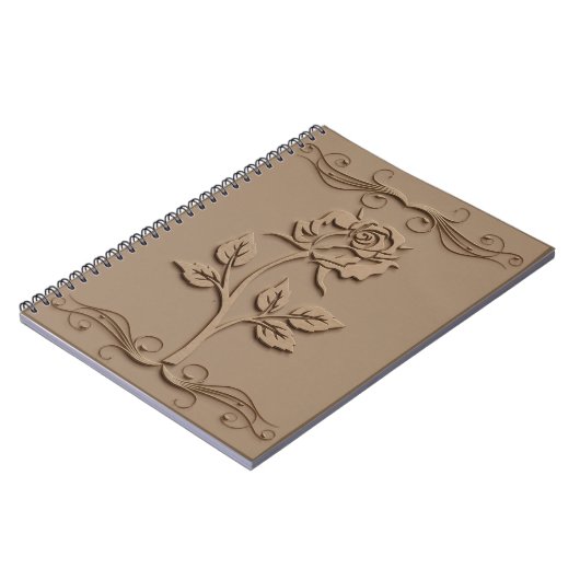 Embossed Rose Journal/Notebook Notizblock (Linke Seite)