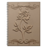 Embossed Rose Journal/Notebook Notizblock (Vorderseite)