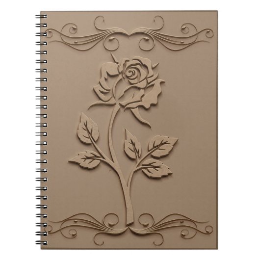 Embossed Rose Journal/Notebook Notizblock (Vorderseite)