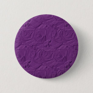 Embossed Rose Lavender Lila Button