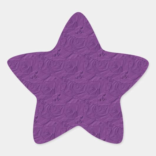 Embossed Rose Lavender Lila Star Sticker (Vorderseite)