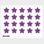 Embossed Rose Lavender Lila Star Sticker (Blatt)