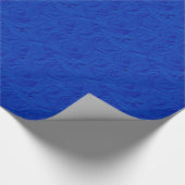 Embossed Rose Medium Blue GIFT WRAP Geschenkpapier (Ecke)