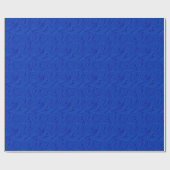 Embossed Rose Medium Blue GIFT WRAP Geschenkpapier (Flach)