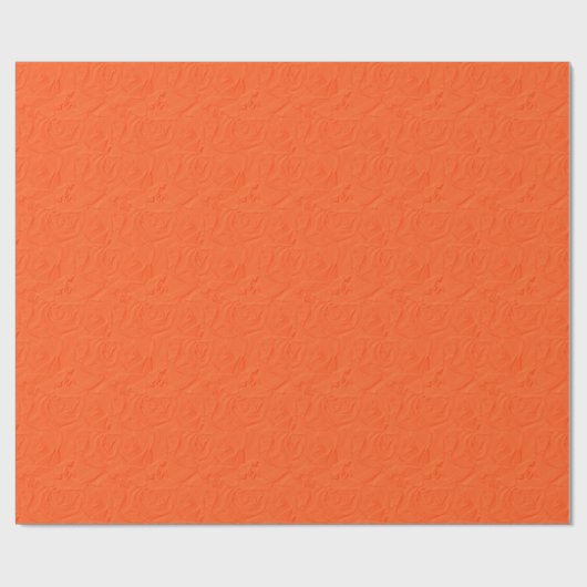 Embossed Rose Orange GIFT WRAP Geschenkpapier (Flach)