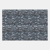 Embossed Shades of Navy Blue Geschenkpapier Set (Vorderseite 3)