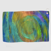 Embossed Spiralregenbogen und unordentliche Streif Golfhandtuch (Horizontal)