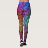 Embossed Spiralregenbogen und unordentliche Streif Leggings (Rückseite)
