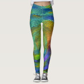 Embossed Spiralregenbogen und unordentliche Streif Leggings (Vorderseite)