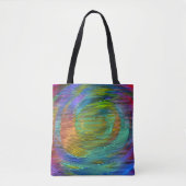 Embossed Spiralregenbogen und unordentliche Streif Tasche (Vorderseite)