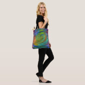Embossed Spiralregenbogen und unordentliche Streif Tasche (Am Model)