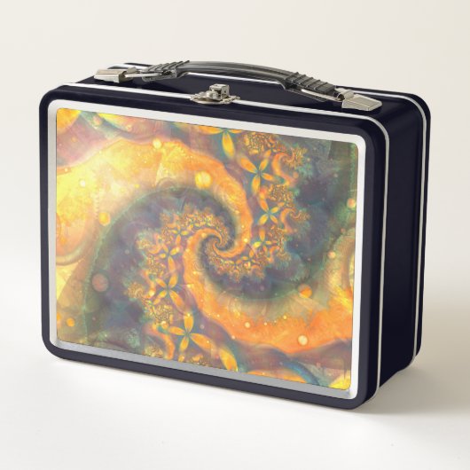 Embossed Sunshine Metall Brotdose (Vorderseite)