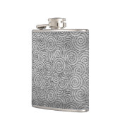 Embossed Twirl White Texture Flachmann (Links)