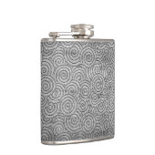 Embossed Twirl White Texture Flachmann (Rechts)