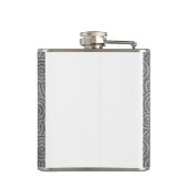 Embossed Twirl White Texture Flachmann (Rückseite)