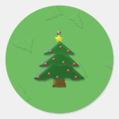 Embossed Weihnachtsbaum Stickers (Vorderseite)