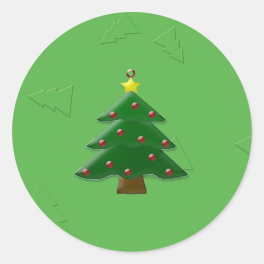 Embossed Weihnachtsbaum Stickers (Vorderseite)