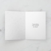 Embossed White Wedding Karte (Innenseite)