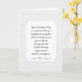 Embossed White Wedding Karte (Gelbe Blume)