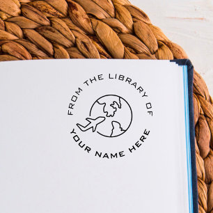 Embosser   Weltreiserflugzeug Gummistempel