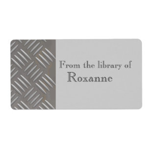 Embosses Aluminium Metal Look Custom Book Label