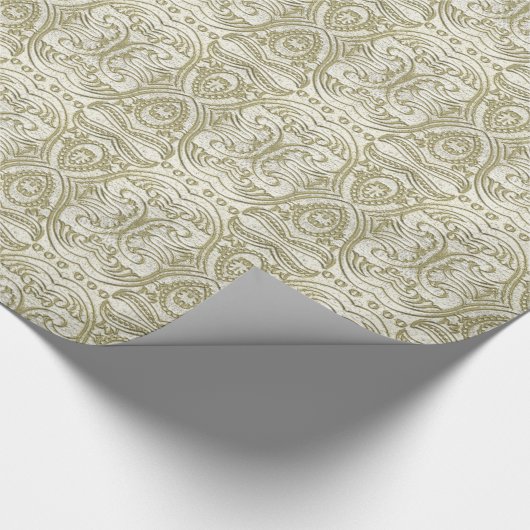 Embosses Blumengold Look 2a Geschenkpapier (Ecke)