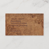 Embosses Leather Look Corporate Visitenkarte (Rückseite)