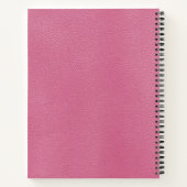 Embosses Personalisiert rosa Veganes LederNotebook Notizblock (Rückseite)