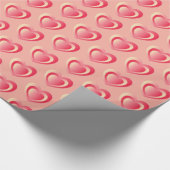 Embosses Satinherz - Korallenrosa Geschenkpapier (Ecke)