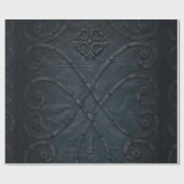 Embosses Schwarzes Metall Geschenkpapier (Flach)