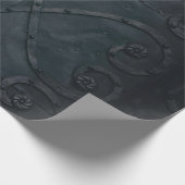 Embosses Schwarzes Metall Geschenkpapier (Ecke)