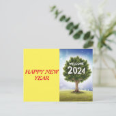 Embrace 2024: Ihnen Erfolg und Wohlstand wünschen Postkarte (Stehend Vorderseite)
